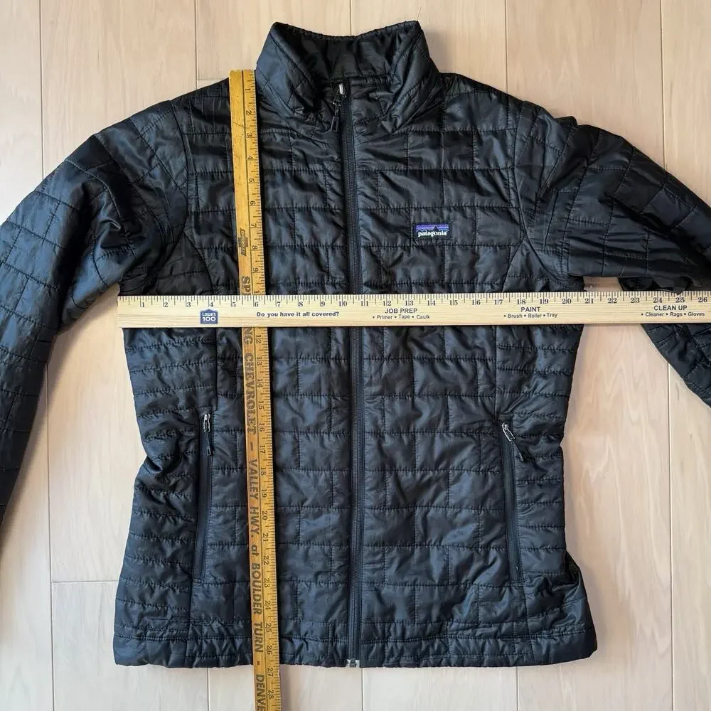 Patagonia Nano Puff Jacket Women's Large Black Puffer Insulated Outerwear - Picture 2 of 10